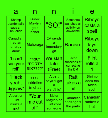 grup b Bingo Card