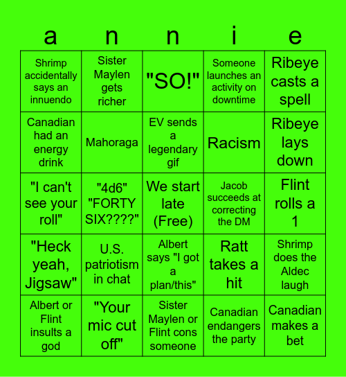 grup b Bingo Card
