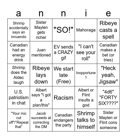 grup b Bingo Card