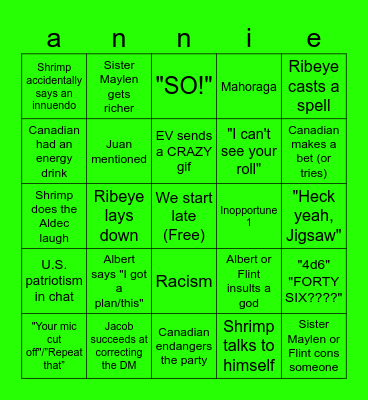 grup b Bingo Card