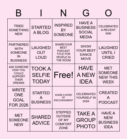 GLO AND GROW BINGO Card