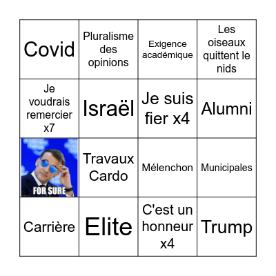Cérémonie diplôme sciences po Bingo Card