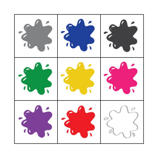 COLORS BALLOONS Bingo Card