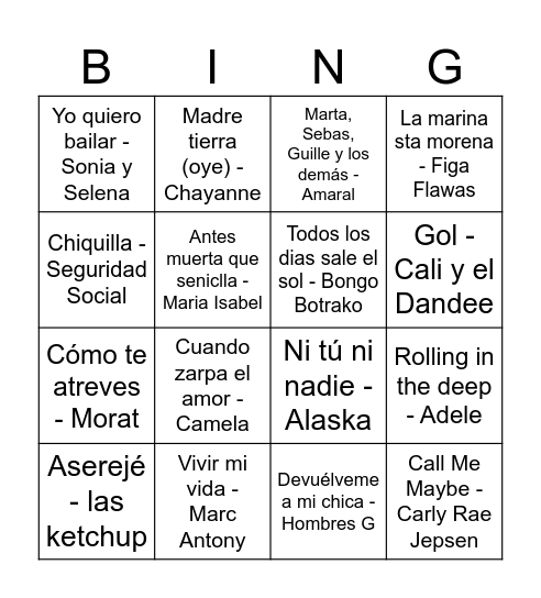 Calçotada Bingo Card