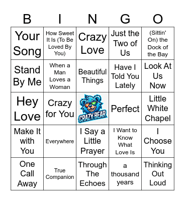 Wedding Bingo Card