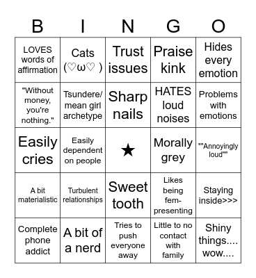 Bingo 1 Bingo Card