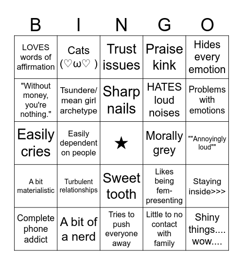 Bingo 1 Bingo Card