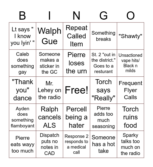 C-Shift Bingo 4.0 Bingo Card