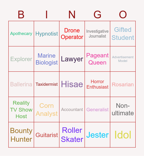 CCC BINGO Card