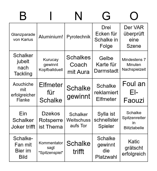Schalköööööö Bingo Card