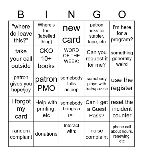 May Bingo Card
