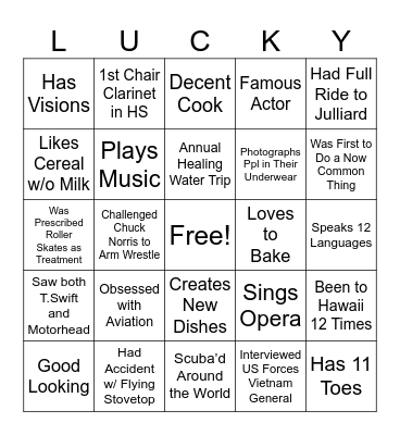 Lucky Bingo Card