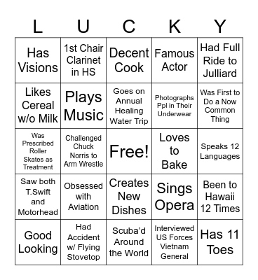 Lucky Bingo Card