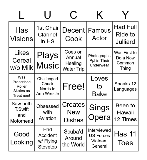 Lucky Bingo Card