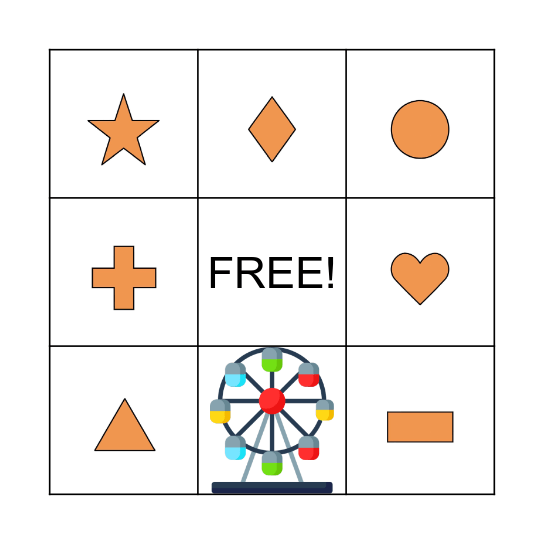 AMUSEMENT PARK Bingo Card