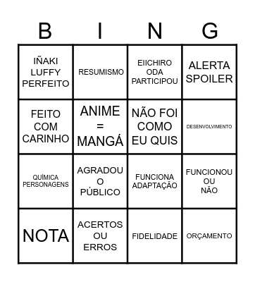 BINGO BURRISMO NIP ICE Bingo Card