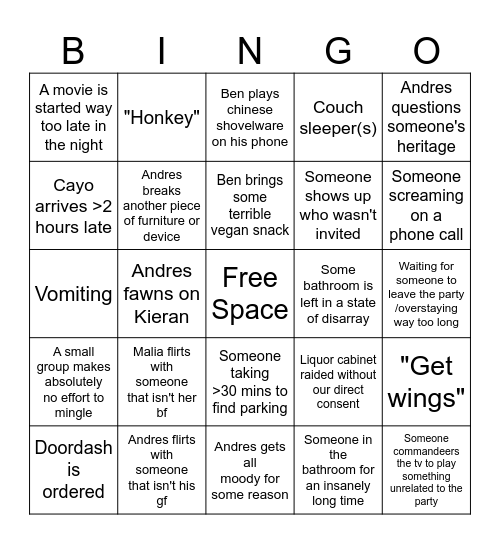 St Paddys Bingo Card