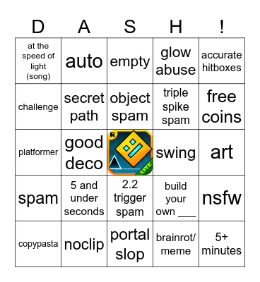 Recent Tab Bingo (Geometry Dash) Bingo Card