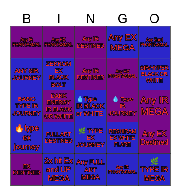Pokemon Bingo Card