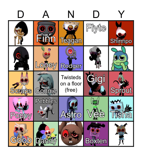 Dandy's World Bingo Card