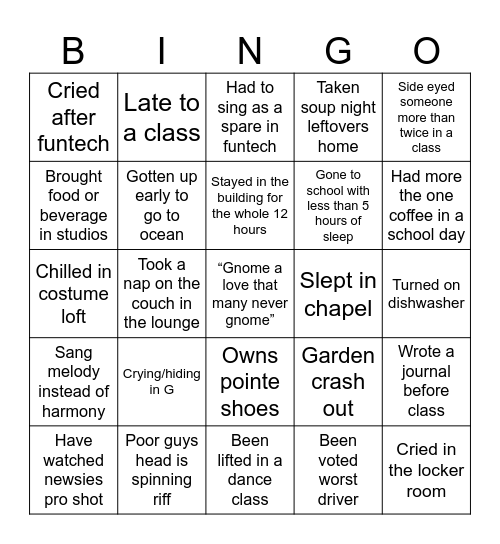 CCPA Bingo Card