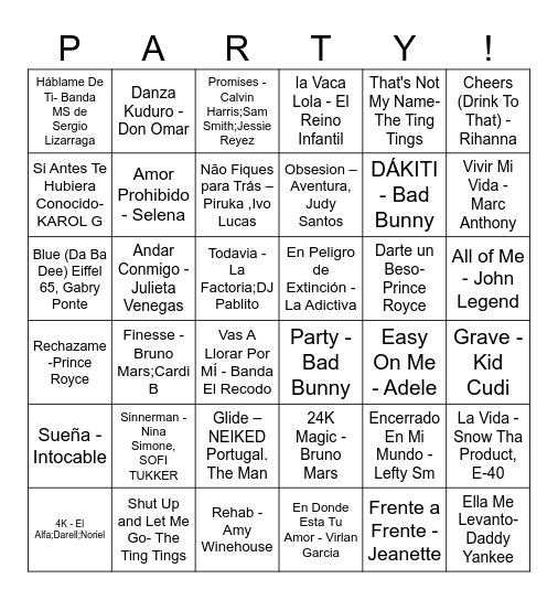 Esmeraldass Birthday Bingo Card