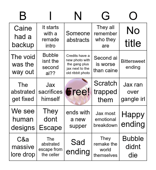Tadc Bingo Card