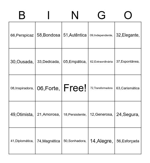 BINGO DO EMPODERAMENTO 🌸 Bingo Card