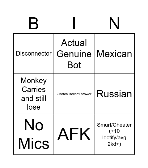 1K Elo CS2 Bingo Card