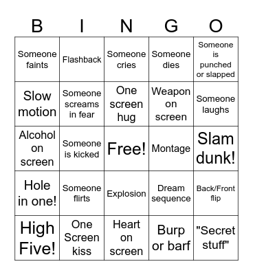Space Jam Bingo Card