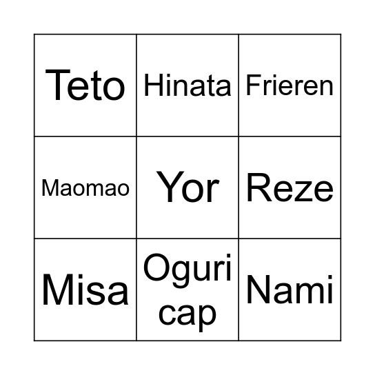 Padova comics Bingo Card