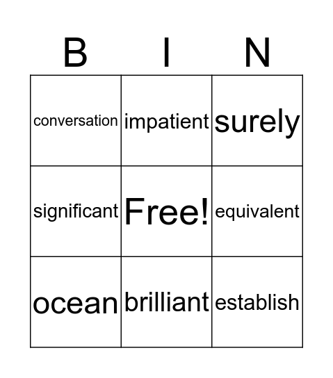 Amazing Morse Bingo Card