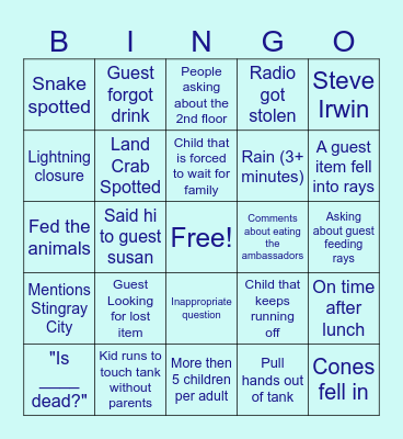 Trauma of FOS Bingo Card
