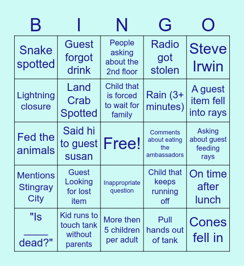 Trauma of FOS Bingo Card
