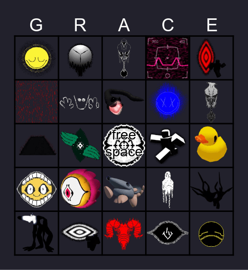 MAYHEM (made this for IN GOES LIGHT) Bingo Card