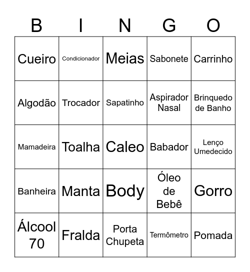 Bingo do Caleo Bingo Card