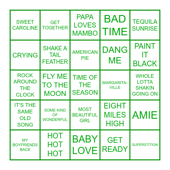 G3 MARCH 26 Bingo Card