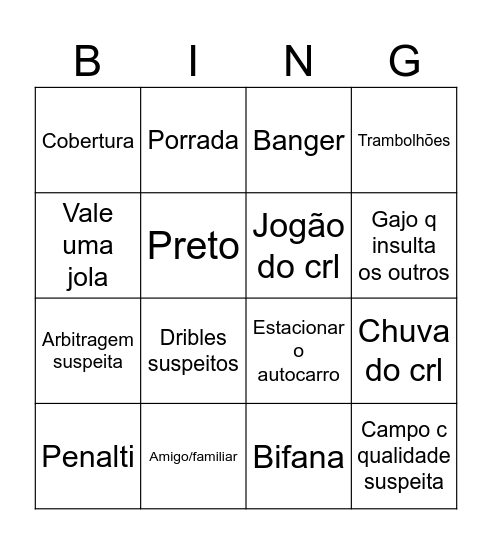 Bingo distrital Bingo Card