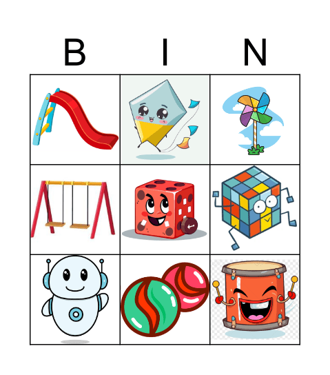 TOYS COLORING Bingo Card