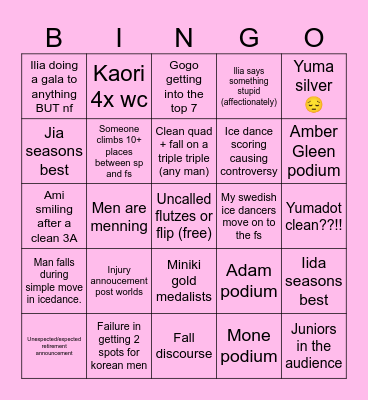 Worlds 2026 Bingo Card