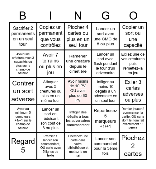 MTG Nantes bingo Card