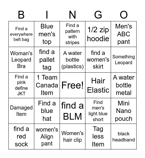 IC Bingo Card