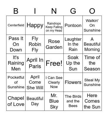 Spring Has Sprung! Bingo Card