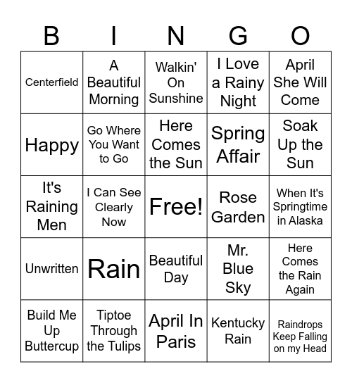 Spring Has Sprung! Bingo Card