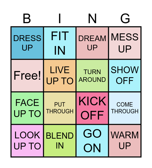 PHRASAL VERBS Bingo Card