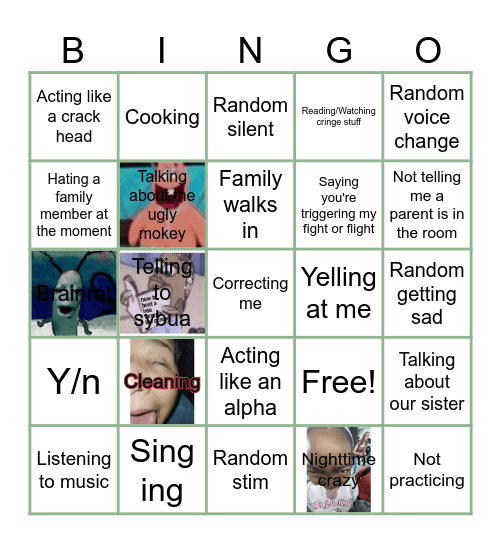 Facetime Bingo Card