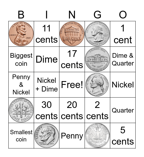 Coins BINGO! Bingo Card