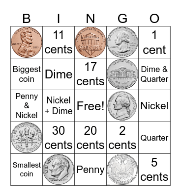 Coins BINGO! Bingo Card