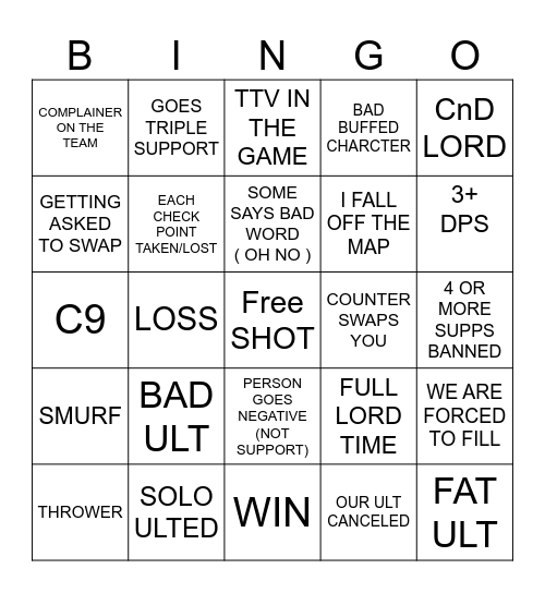 MATCHU FUNNY BINGO Card