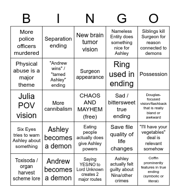 DECAY PART 2 Bingo Card